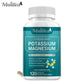 Mulittea Easily Absorbed Complex Potassium Magnesium Supplement Capsules for For Leg Spasms Muscle& Bone and Heart Health