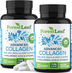 Multi Collagen Pills with Hyaluronic Acid + Vitamin C | Hydrolyzed Collagen Supplements for Women or Men | Multi Collagen Capsules Peptides for Skin, Wrinkles, 240 in Pakistan