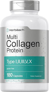 Multi Collagen Protein 2000 mg | 180 Capsules | Type I, II, III, V, X | Keto & Paleo Friendly, Gluten Free Supplement in Pakistan