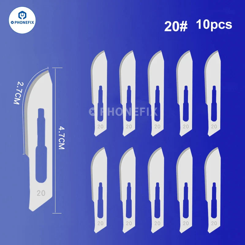 Multifunctional Stainless Steel Blade Carbon Steel Made Sterile Scalpel for Phone PCB Glue Removing Sharp Surgical Knife