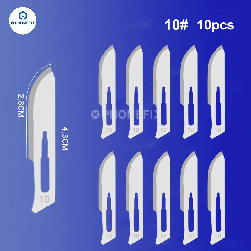 Multifunctional Stainless Steel Blade Carbon Steel Made Sterile Scalpel for Phone PCB Glue Removing Sharp Surgical Knife