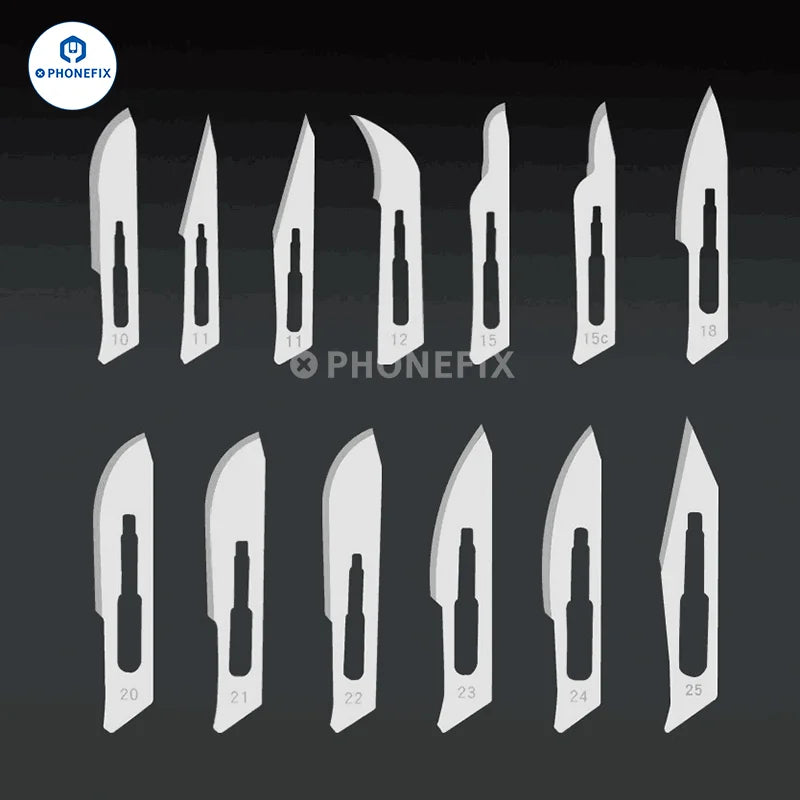 Multifunctional Stainless Steel Blade Carbon Steel Made Sterile Scalpel for Phone PCB Glue Removing Sharp Surgical Knife