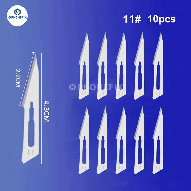Multifunctional Stainless Steel Blade Carbon Steel Made Sterile Scalpel for Phone PCB Glue Removing Sharp Surgical Knife