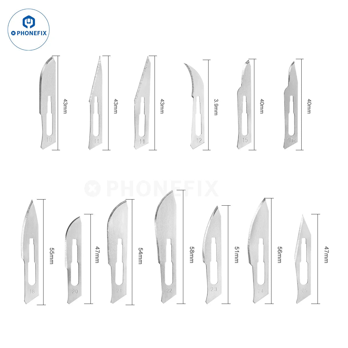 Multifunctional Stainless Steel Blade Carbon Steel Made Sterile Scalpel for Phone PCB Glue Removing Sharp Surgical Knife