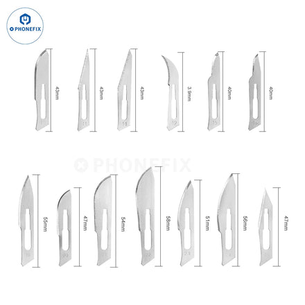 Multifunctional Stainless Steel Blade Carbon Steel Made Sterile Scalpel for Phone PCB Glue Removing Sharp Surgical Knife