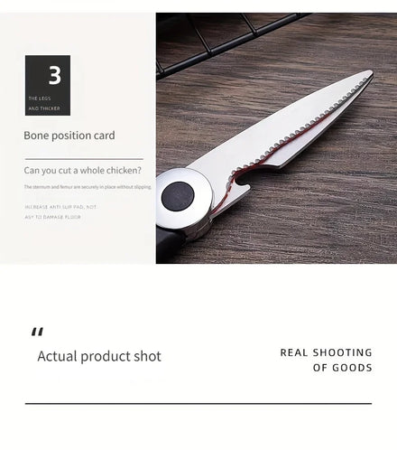 Multifunctional kitchen scissors Household fish cutting meat scissors Stainless steel scissors