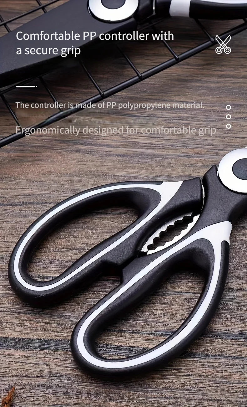 Multifunctional kitchen scissors Household fish cutting meat scissors Stainless steel scissors