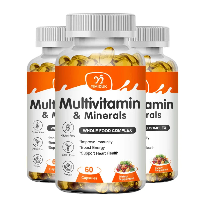 Multivitamin & Mineral Capsule With Iron, Methylfolate, Zinc, Vitamins D3 & K2 To Improve Immunity, Vitality, Hair, Skin & Nails