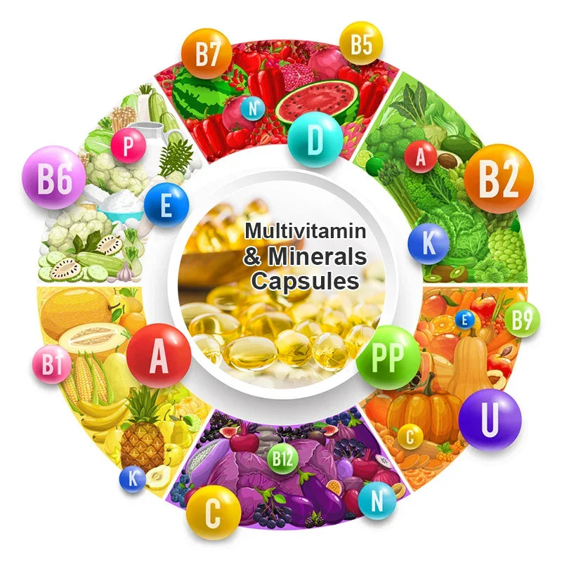 Multivitamin & Mineral Capsule With Iron, Methylfolate, Zinc, Vitamins D3 & K2 To Improve Immunity, Vitality, Hair, Skin & Nails