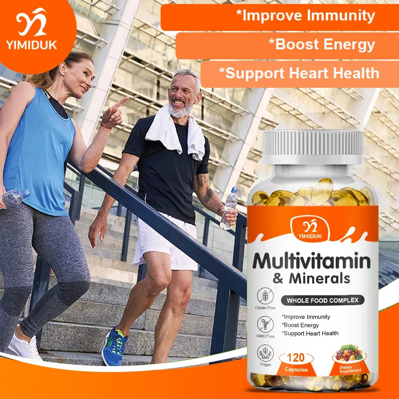 Multivitamin & Mineral Capsule With Iron, Methylfolate, Zinc, Vitamins D3 & K2 To Improve Immunity, Vitality, Hair, Skin & Nails
