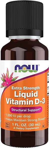 NOW Supplements, Liquid Vitamin D-3, Extra Strength, Structural Support*, 1-Ounce in Pakistan in Pakistan