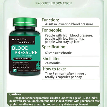 Nattokinase Capsules Blood Vessel Clean Dissolve Blood Clots Lowering Pressure Prevent Arteriosclerosis Improve Vascular Health