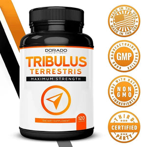 Natural Tribulus Terrestris - 10x Concentrated Extract Equivalent Supports Athletic Performance Gluten-Free, Non-GMO