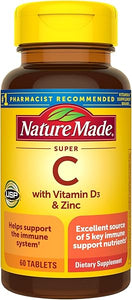 Nature Made Super C with Vitamin D3 and Zinc, Dietary Supplement for Immune Support, 60 Tablets, 60 Day Supply in Pakistan