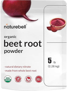 NatureBell Organic Beet Root Powder 5Lbs | 4,000mg Per Serving – Concentrated Whole Beet Root Source | High Dietary Nitrates – Raw Superfood Supplements – Great for Vegan Shakes & Smoothies – Non-GMO in Pakistan