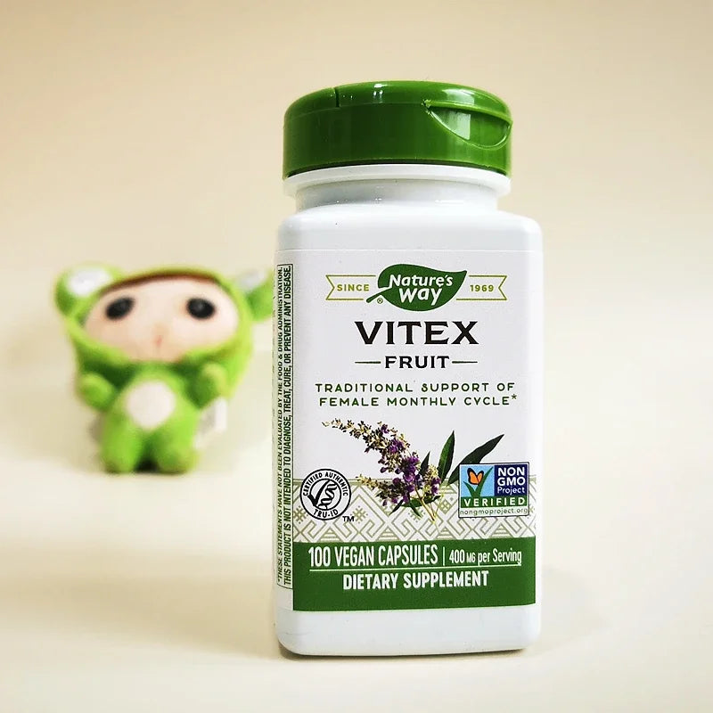 Nature's Way Vitex Fruit 400 mg 100 Capsules Traditional Support of Female Monthly Cycle