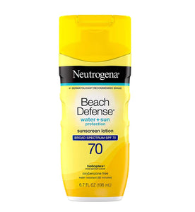 Neutrogena Sunscreen Lotion Beach Defense Water + Sun Protection SPF 70