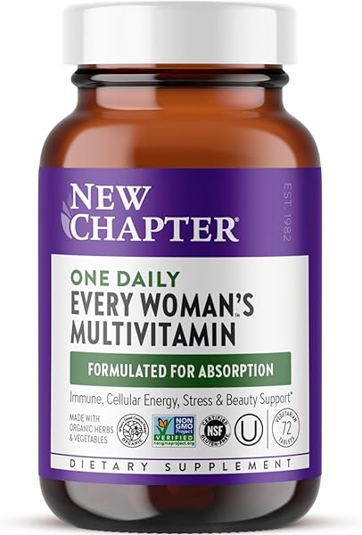 New Chapter Women's Multivitamin for Immune, Beauty + Energy Support with 20+ Nutrients -- Every Woman's One Daily, Gentle on the Stomach, 72 Count in Pakistan in Pakistan