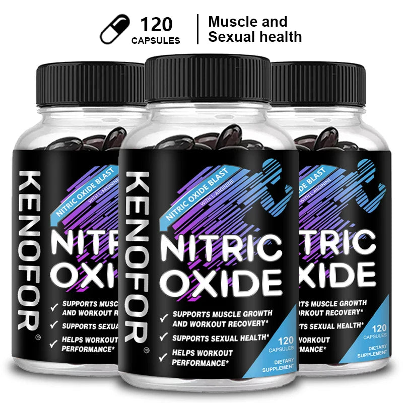 Nitric Oxide Supplement - Premium Nitrogen Booster To Support Muscle, Strength and Energy for Enhanced Training