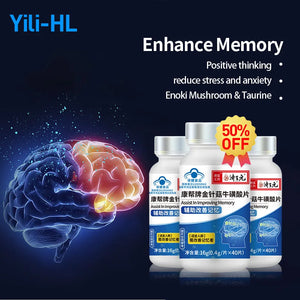 Nootropic IQ Supplements Premium Nootropics Brain Booster Tablets Enhance Focus Improve Memory Enoki Mushroom Taurine Pills CFDA