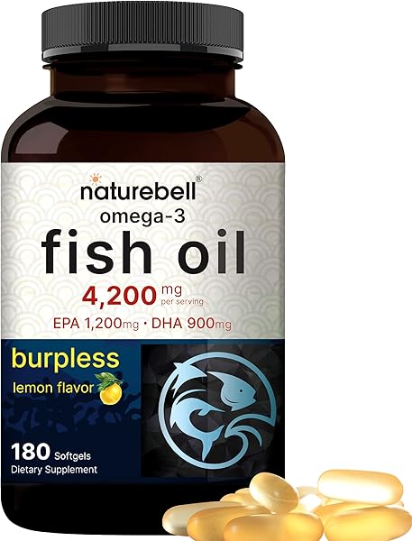 Omega 3 Fish Oil 4,200mg, 180 Burpless Softge in Pakistan