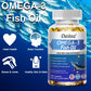 Omega 3 Fish Oil Capsules Triple Strength 4500 Mg EPA & DHA High Antioxidant Brain Heart Health, Helps Immune Cognitive Function