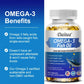 Omega 3 Fish Oil Capsules Triple Strength 4500 Mg EPA & DHA High Antioxidant Brain Heart Health, Helps Immune Cognitive Function