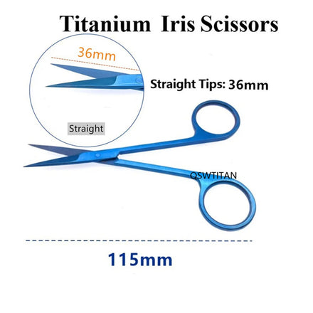 Ophthalmic Iris Scissors Eye surgery cut tissue scissors Titanium surgical instrument Pet Surgical tool double eyelid Scissors