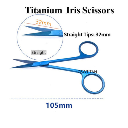 Ophthalmic Iris Scissors Eye surgery cut tissue scissors Titanium surgical instrument Pet Surgical tool double eyelid Scissors