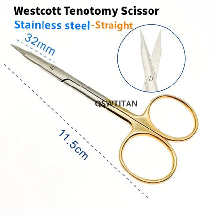 Ophthalmic Micro Scissors Westcott Tenotomy Scissor Stainless Steel/Titanium Ophthalmic Surgical Instrument