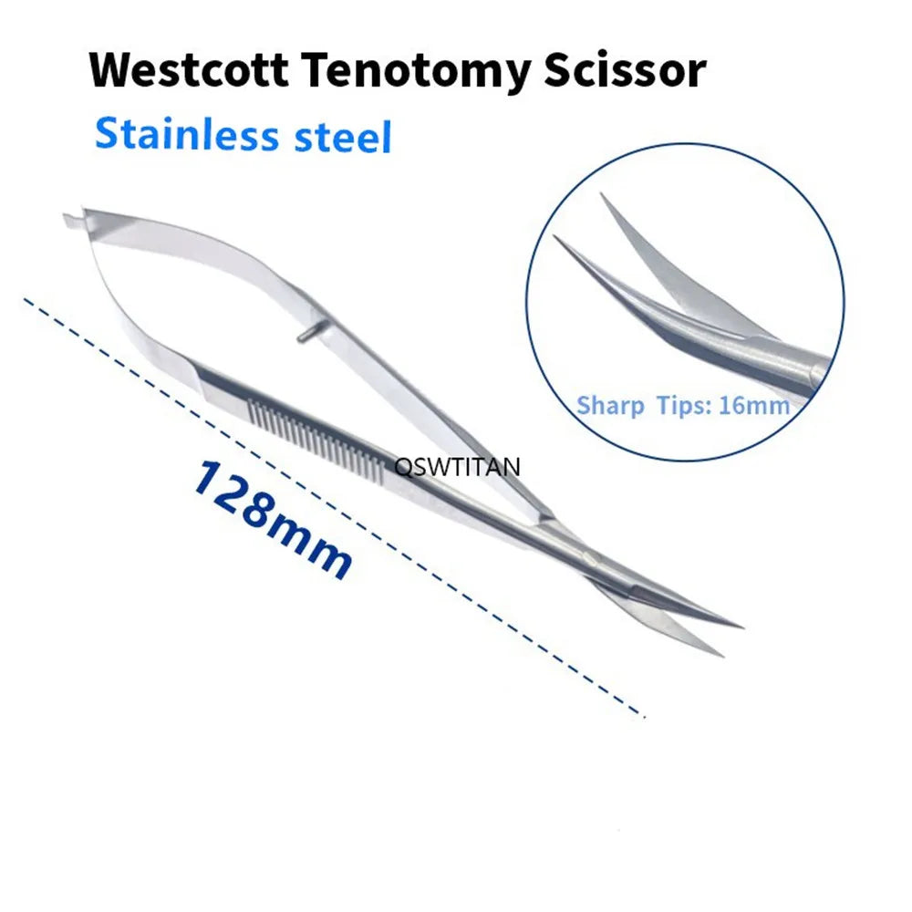 Ophthalmic Micro Scissors Westcott Tenotomy Scissor Stainless Steel/Titanium Ophthalmic Surgical Instrument