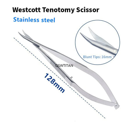 Ophthalmic Micro Scissors Westcott Tenotomy Scissor Stainless Steel/Titanium Ophthalmic Surgical Instrument