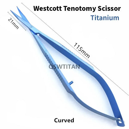 Ophthalmic Micro Scissors Westcott Tenotomy Scissor Stainless Steel/Titanium Ophthalmic Surgical Instrument