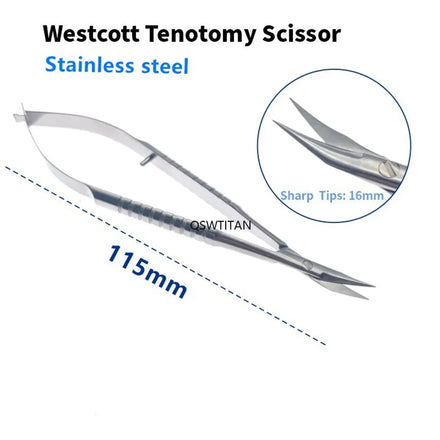 Ophthalmic Micro Scissors Westcott Tenotomy Scissor Stainless Steel/Titanium Ophthalmic Surgical Instrument