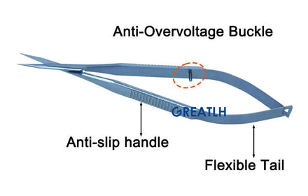 Ophthalmic Scissors Titanium Alloy Tissue Scissors Westcott Tenotomy Scissor Eyelid Surgical Tool Ophthalmic Instrument