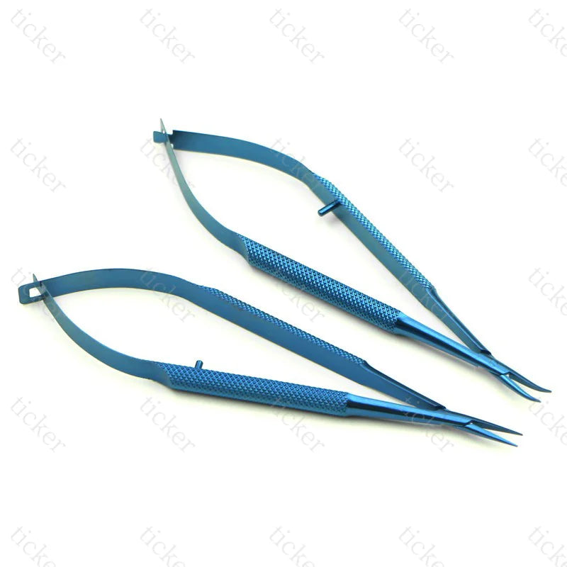 Ophthalmology 4-piece micro-instrument suture set stainless steel hand surgical corneal scissors titanium alloy tweezers holding
