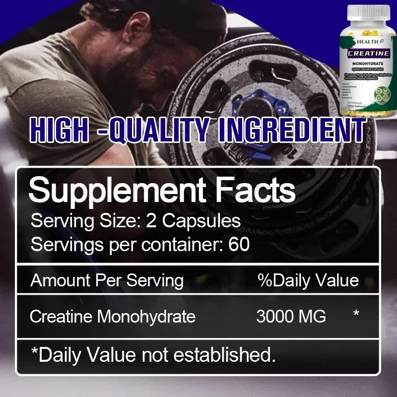 ]Optimum Nutrition Micronized Creatine Monohydrate Capsules, Keto Friendly, 3000mg, 120 Capsules