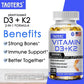 Optimum Vitamins D3 and K2 - Supports Strong Bones and Muscles, Calcium Absorption and Immune Health