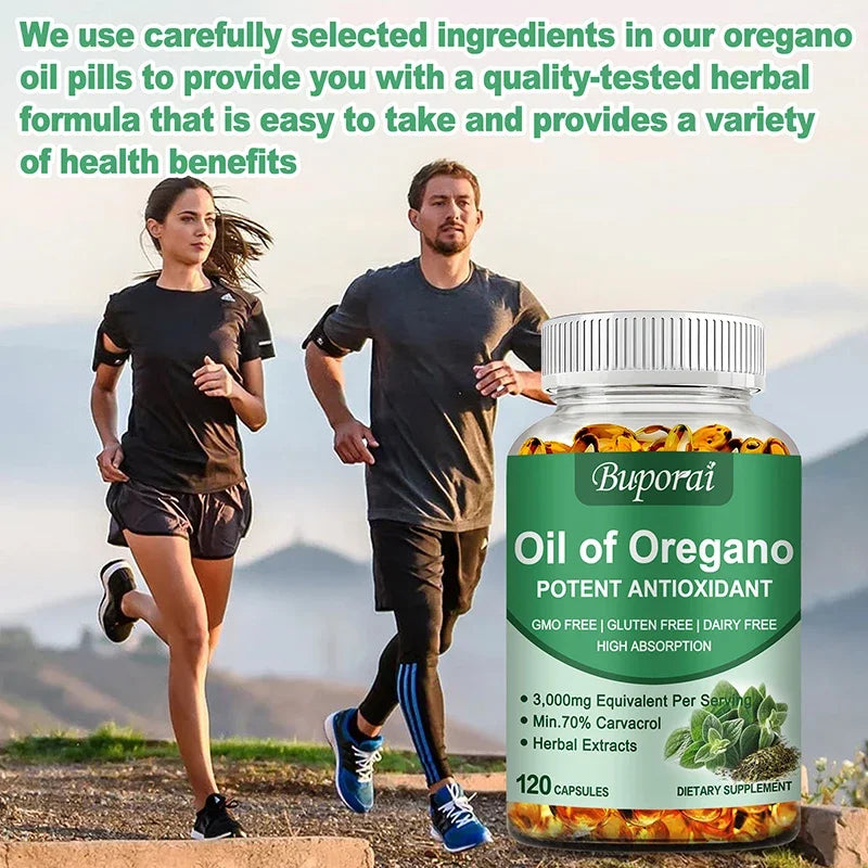 Oregano Oil - Immune and Kidney Health, Digestive Health, Antioxidant Support, Bloating Relief