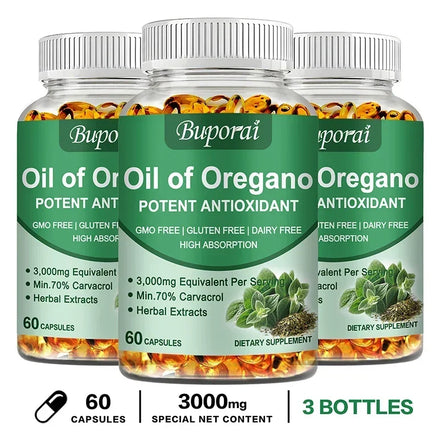 Oregano Oil - Immune and Kidney Health, Digestive Health, Antioxidant Support, Bloating Relief
