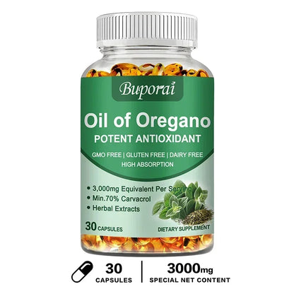 Oregano Oil - Immune and Kidney Health, Digestive Health, Antioxidant Support, Bloating Relief