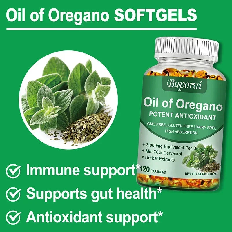 Oregano Oil - Immune and Kidney Health, Digestive Health, Antioxidant Support, Bloating Relief