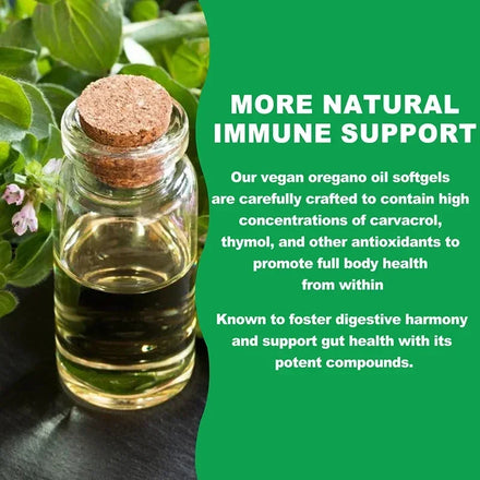 Oregano Oil - Immune and Kidney Health, Digestive Health, Antioxidant Support, Bloating Relief