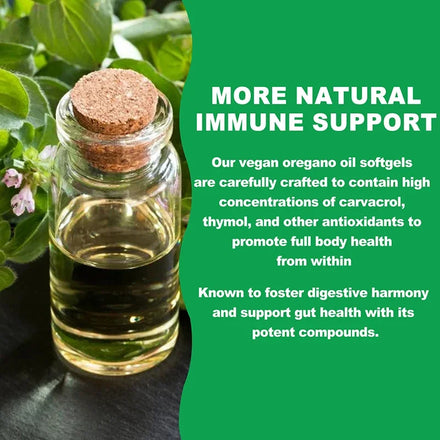 Oregano Oil - Immune and Kidney Health, Digestive Health, Antioxidant Support, Bloating Relief