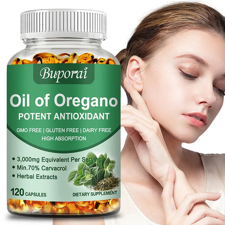 Oregano Oil - Immune and Kidney Health, Digestive Health, Antioxidant Support, Bloating Relief
