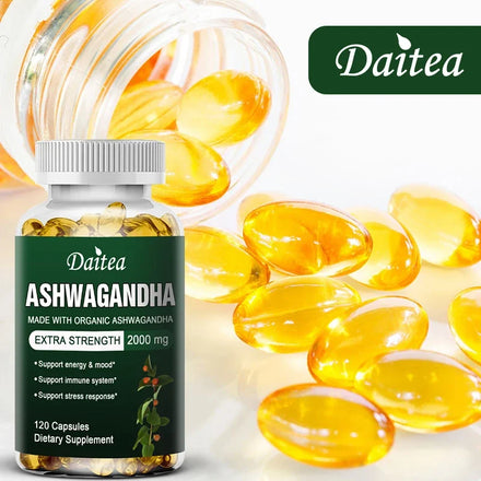 Organic Ashwagandha Specific Capsules Support Brain and Memory, Relieve Stress, Support Concentration, Deep Sleep, Unisex