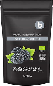 Organic Freeze Dried Wild BlackBerry Powder from Frozen Blackberries, Antioxidant Superfood, for Smoothies, Baking and Flavoring, Rich in Vitamin C, K, B9, 2.65oz in Pakistan