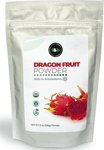 Organic Pink Pitaya Powder Dragon fruit for Baking & Drink (8oz) - f&b superfoods - Vegan, Gluten free, Non-GMO, mix with your favorite shake, amazing food colorant for cakes and desserts. in Pakistan