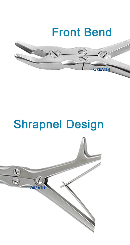 Orthopedic Double Joint Rongeur Straight Bone Rongeurs Stainless Steel Orthopedic Instrument