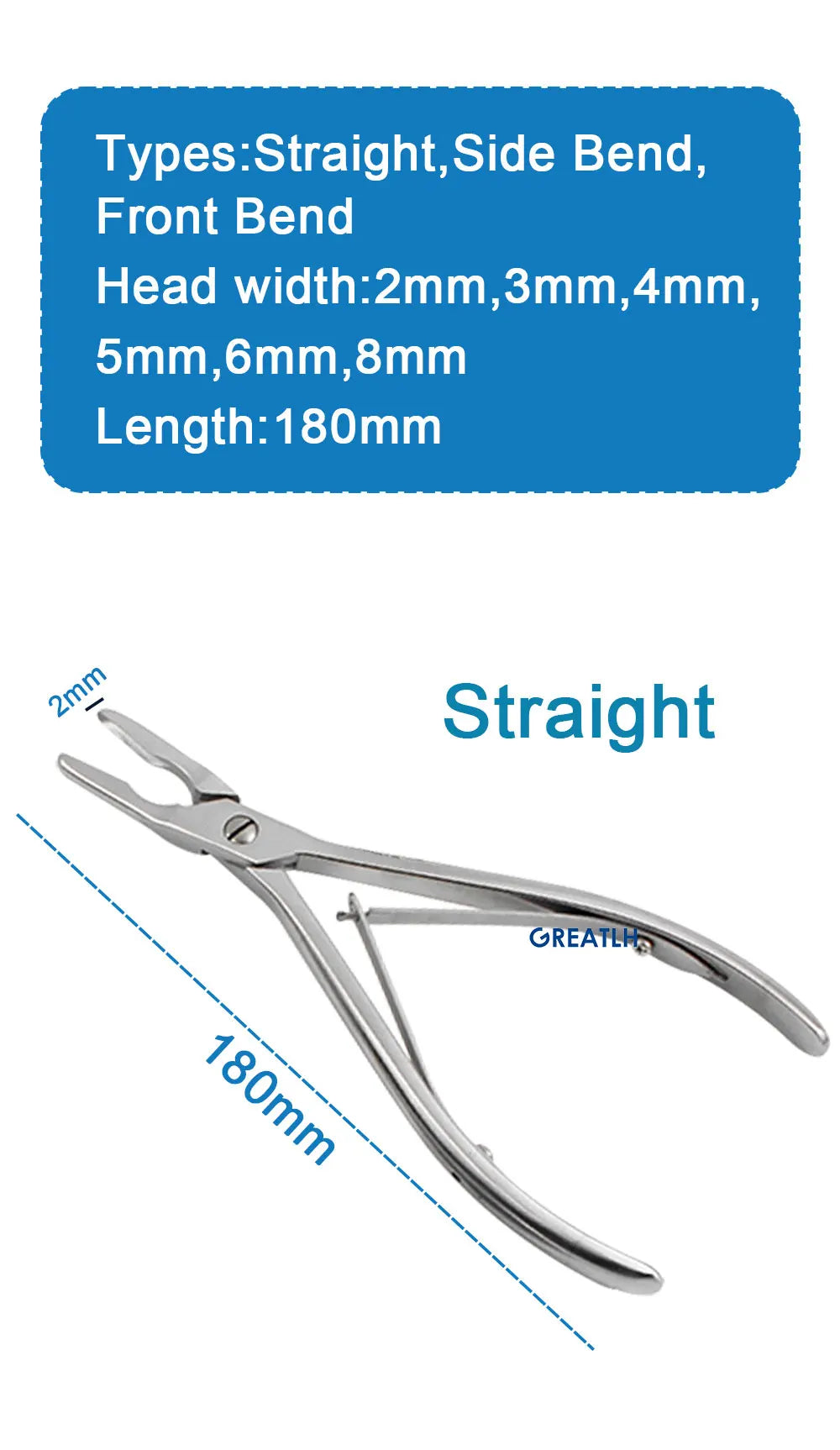 Orthopedic Double Joint Rongeur Straight Bone Rongeurs Stainless Steel Orthopedic Instrument